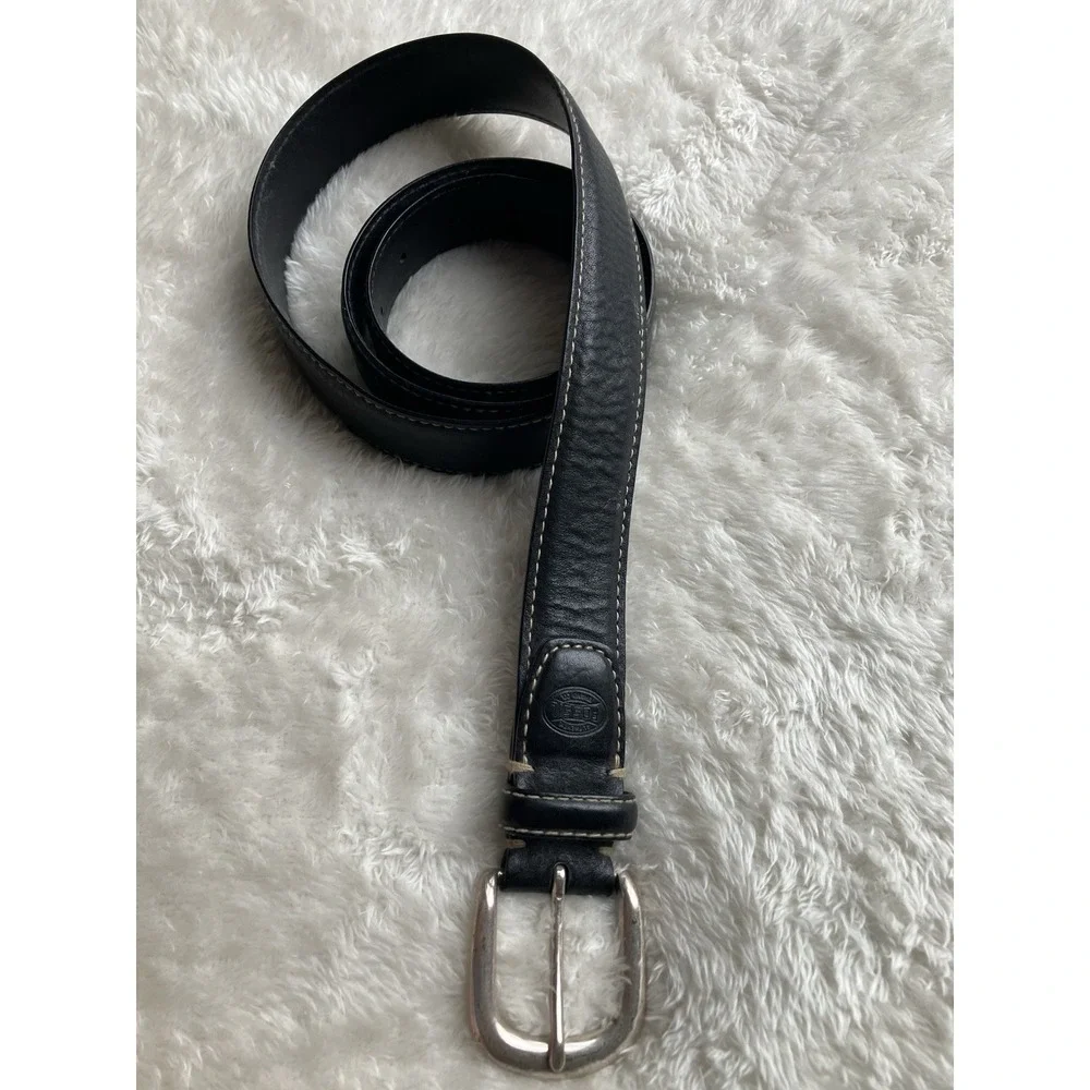 Fossil Italian Full Grain Cowhide Leather Belt In Black Size 42